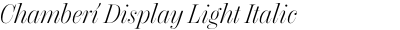 Chamberí Display Light Italic